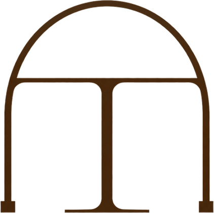 Casa Tolentina monogram drawn from the arch of a shoe last
